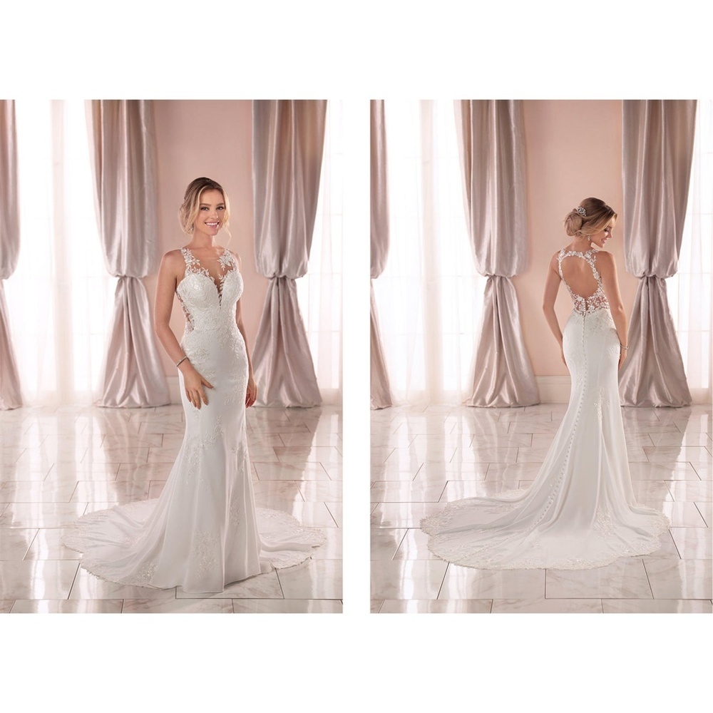 Stella York White Lace Wedding Dress